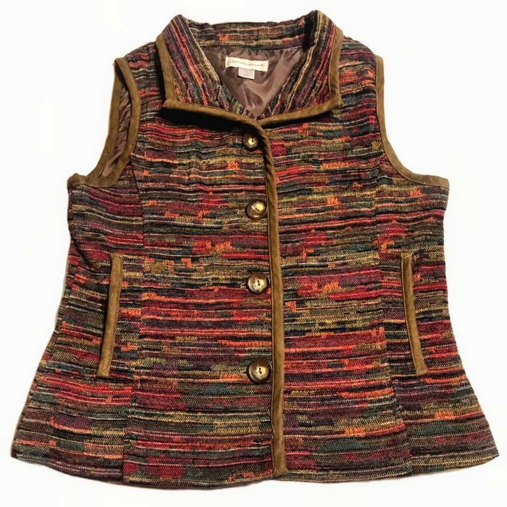 Christopher & Banks | Multi Colored Vest | Small